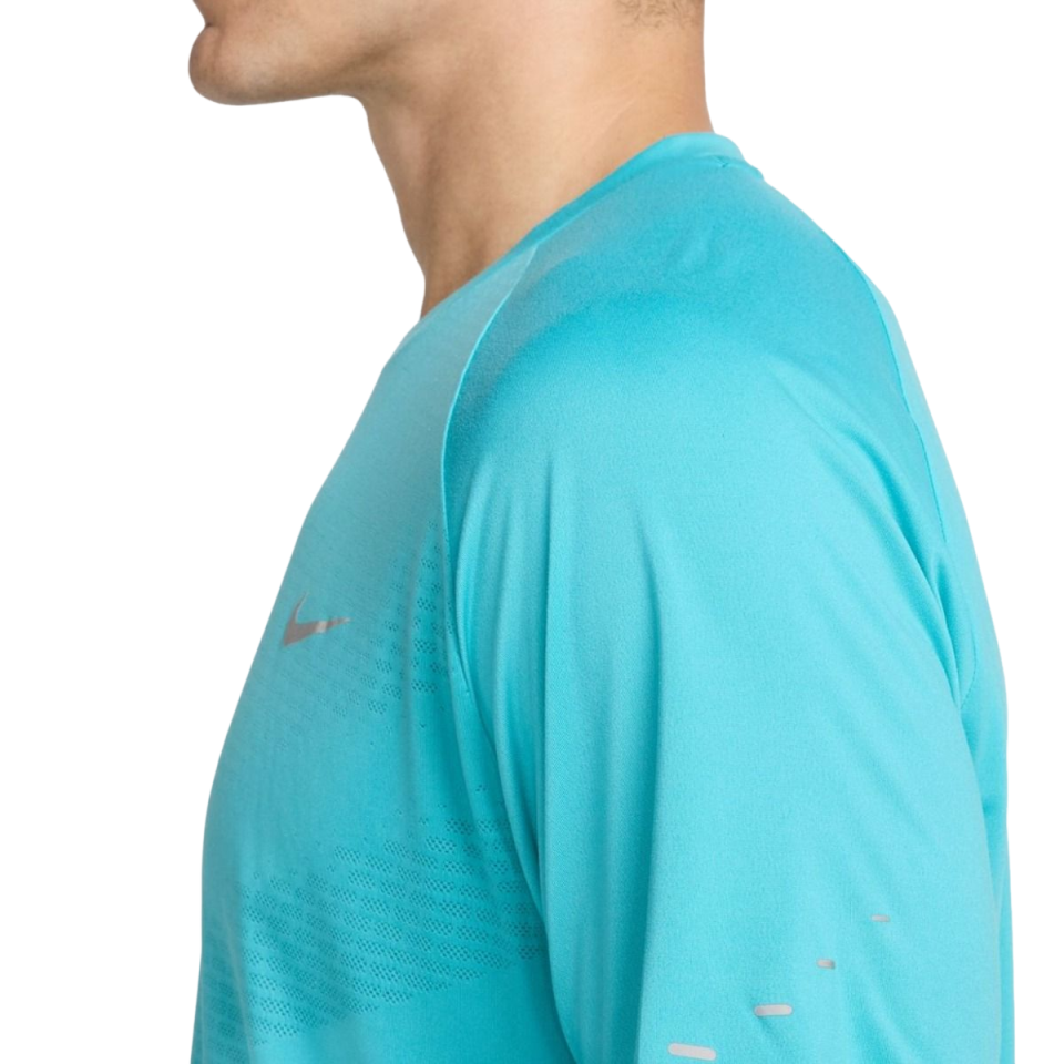 Nike Stride Dri-Fit ADV Short-Sleeve Running Tee Blue Mens