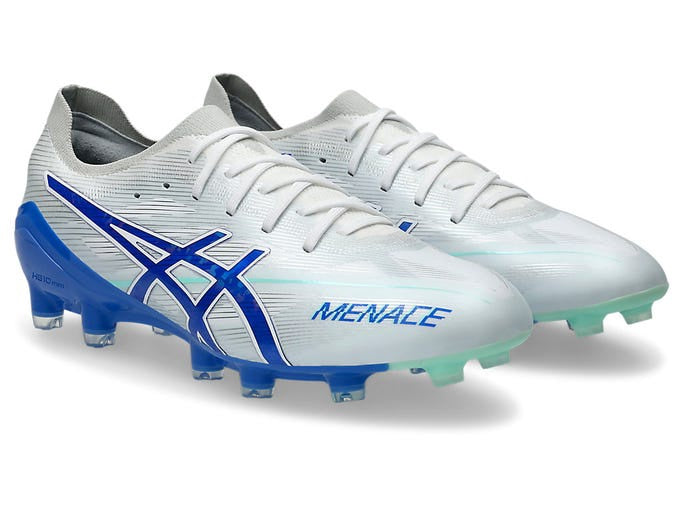 Asics Menace 5 White/Blue FG Boot