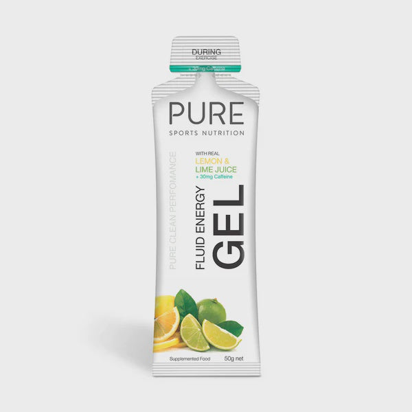 Pure Fluid Energy Gel - Lemon and Lime (+ Caffeine) 50g