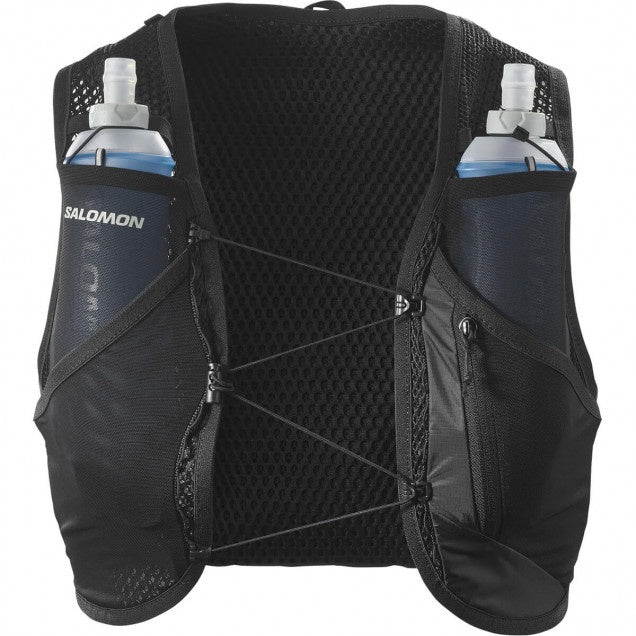 Salomon Active Skin 8 With Flasks - Black / Metal