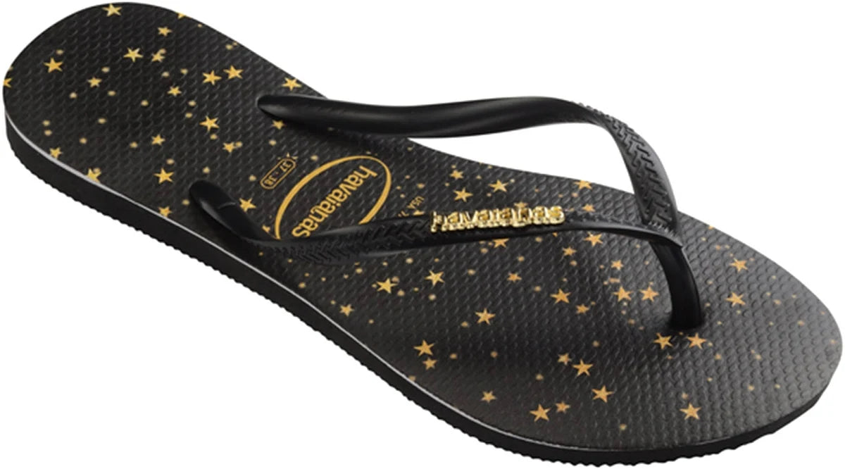 Havaianas Slim Metallic (Galaxy) Black/Gold