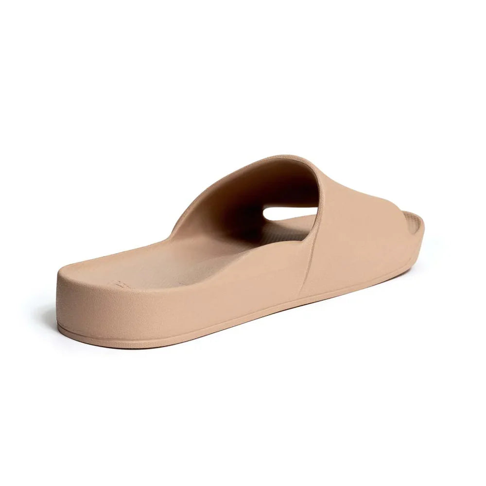 Archies Arch Support Slides Tan Womens