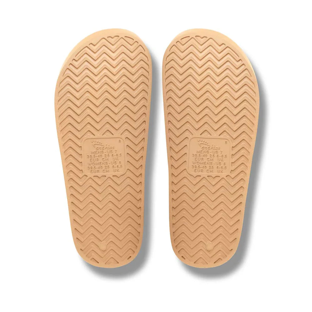 Archies Arch Support Slides Tan Womens