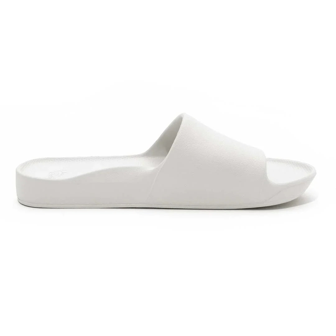 Archies Arch Support Slides White Womens